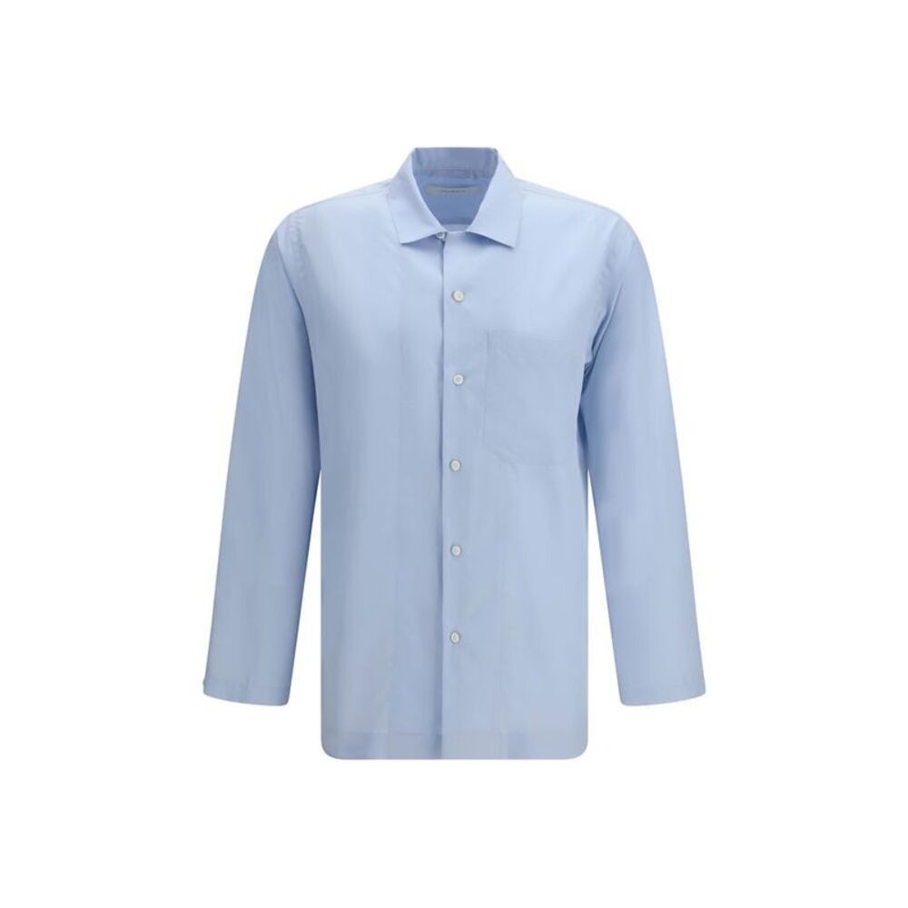 Umit Benan Blue Silk Men's Shirt